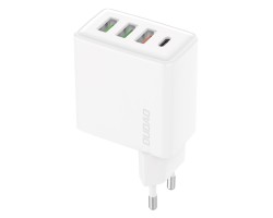Hálózati töltő adapter Dudao gyorstöltő 3x USB / 1x USB Type C 20W, PD, QC 3.0 fehér (A5H)